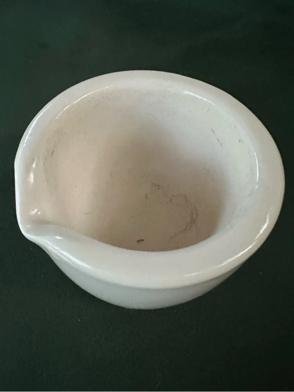 Neutral Off-White Vintage Coors USA 08 Ceramic Labware Crucible Barware